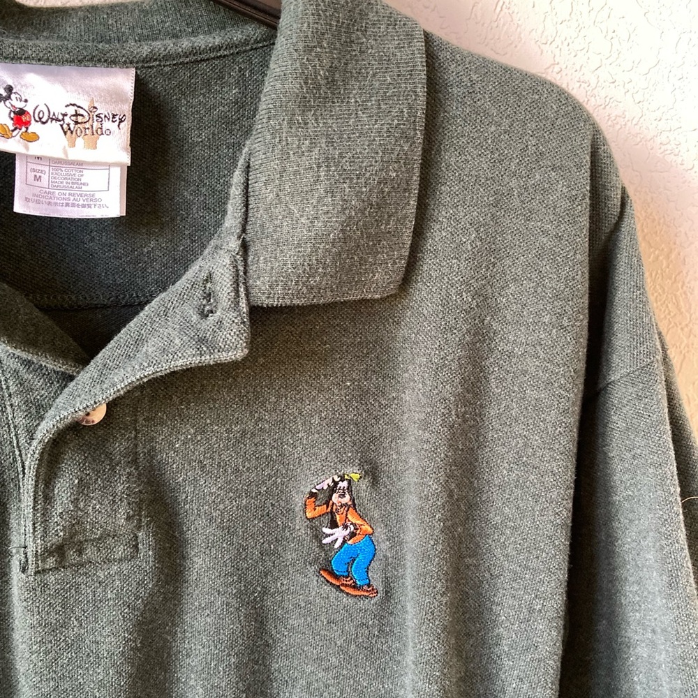 Vintage Disney Goofy Polo Shirt - Mens Medium Green